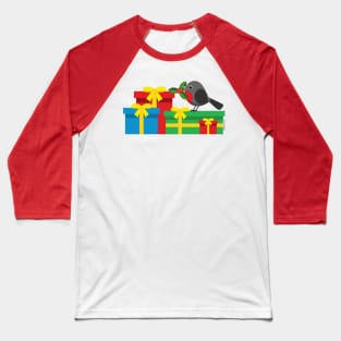 Cute Robin And The Four Colorful Gifts Baseball T-Shirt